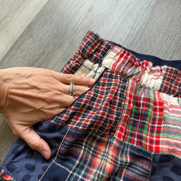 Aerie Patchwork Flannel Plaid Pajama Shorts Small Lounge Comfy Pockets - Picture 4 of 11